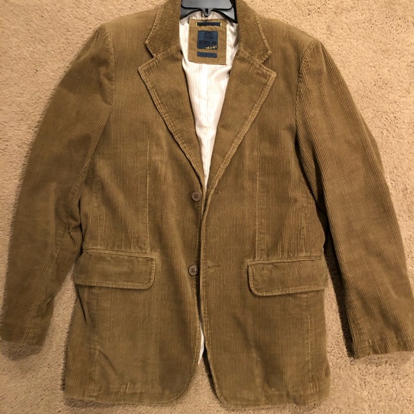 Men’s Large Corduroy Two Button Blazer Coat VTG - Picture 7 of 9